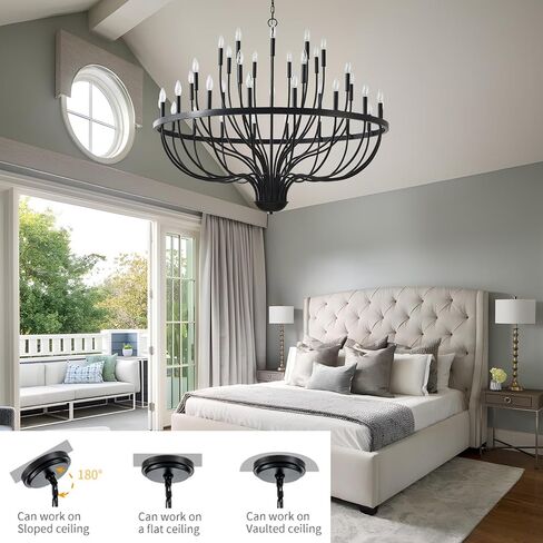 Gold Chandelier 18-Light Candle Chandelier Modern Farmhouse Pendant Lighting Fixture for Dining Room Bedroom Living Room Kitchen Island Foyer Entryway E12 Bulb Vintage Golden Ceiling Light in Saudi Arabia