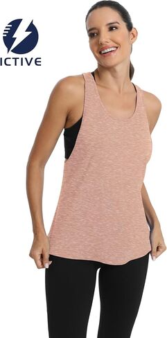 Workout Tops for Women Sleeveless Open Back Muscle Racerback Exercise Tank Shirts in Saudi Arabia