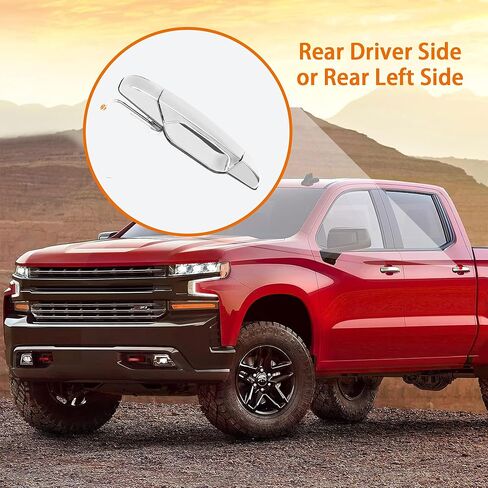 22738725 Exterior Chrome Door Handle Rear Left Driver Side Fit for 2007-2013 GMC Sierra Yukon XL Denali, Chevy Tahoe Avalanche Silverado Suburban, Cadillac Escalade ESV. Replaces# 15915659, 22738725 in Kuwait