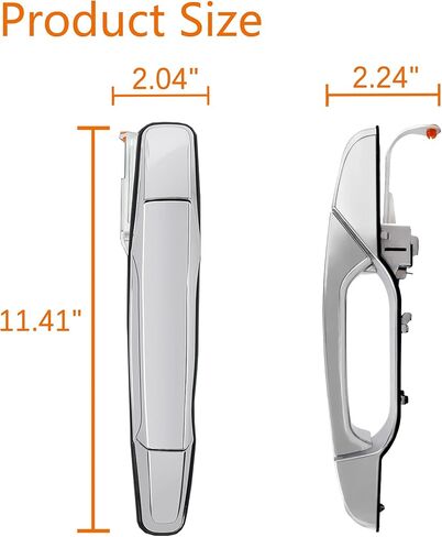 22738725 Exterior Chrome Door Handle Rear Left Driver Side Fit for 2007-2013 GMC Sierra Yukon XL Denali, Chevy Tahoe Avalanche Silverado Suburban, Cadillac Escalade ESV. Replaces# 15915659, 22738725 in Kuwait