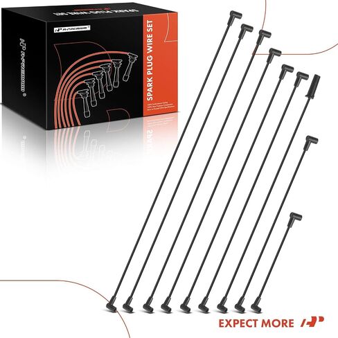 A-Premium 9PCS Spark Plug Wires Compatible with Chevrolet Caprice 1987-1989, El Camino 1987, Monte Carlo 1987-1988 & GMC Caballero 1987 & Pontiac Grand Prix 1987, 5.0L 5.7L in Saudi Arabia