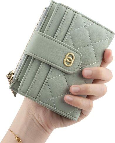 WEILIAN Small Black Wallet for Women Faux Leather RFID Blocking Slim Bifold Wallet Ladies Wallets with Card Slots and Zip Coin Compartment in Saudi Arabia