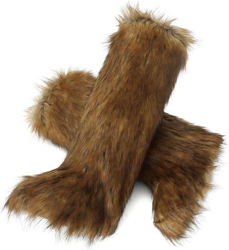 Wnshonzy Fur Boots for Women Knee High Tall Long Furry Fuzzy Black Platform Snow Winter Round Toe Comfortable Mid-Calf Short Ankle Classic Warm Outdoor in Saudi Arabia