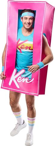 Rubies Men's Ken Barbie Life Size Doll Box Adult Costume, Pink, One Size, for Themed Parties and Halloween in Saudi Arabia