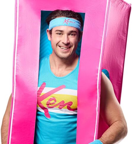 Rubies Men's Ken Barbie Life Size Doll Box Adult Costume, Pink, One Size, for Themed Parties and Halloween in Saudi Arabia