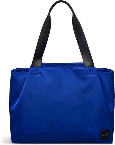 RADLEY London Blair Crescent Responsible Women's Recycled Fabric Large Ziptop Tote, Yves Blue in Saudi Arabia
