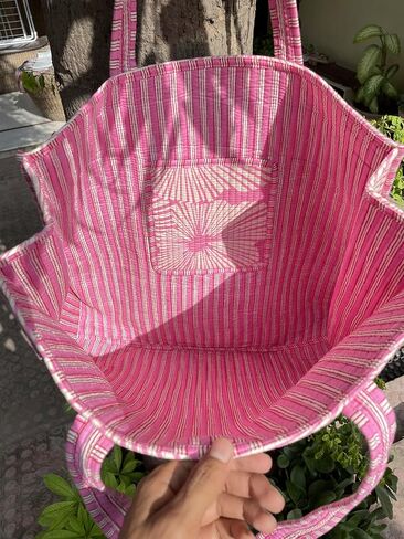 Women's Large Tote Bag, Handmade Quilted Bags, Travel Handbag, Shopping Bags, Shoulder Bag, Gift for Girlfriend in Saudi Arabia