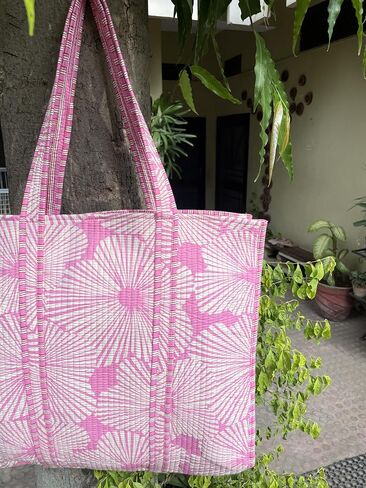 Women's Large Tote Bag, Handmade Quilted Bags, Travel Handbag, Shopping Bags, Shoulder Bag, Gift for Girlfriend in Saudi Arabia