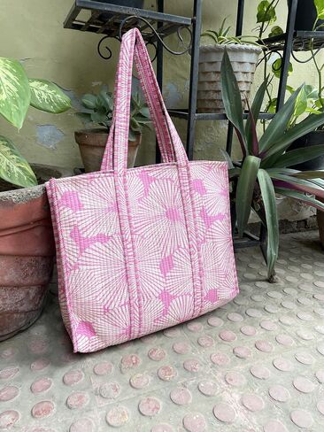 Women's Large Tote Bag, Handmade Quilted Bags, Travel Handbag, Shopping Bags, Shoulder Bag, Gift for Girlfriend in Saudi Arabia