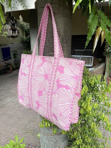 Women's Large Tote Bag, Handmade Quilted Bags, Travel Handbag, Shopping Bags, Shoulder Bag, Gift for Girlfriend in Saudi Arabia