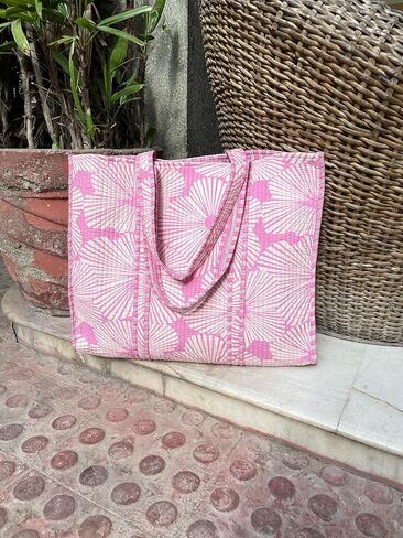 Women's Large Tote Bag, Handmade Quilted Bags, Travel Handbag, Shopping Bags, Shoulder Bag, Gift for Girlfriend in Saudi Arabia
