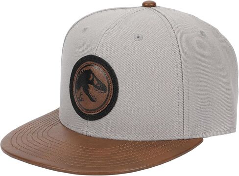 Jurassic Park Logo Woven Patch White Snapback Hat in Saudi Arabia