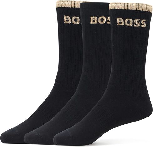 BOSS mens Lurex Logo Combed Cotton Socks in Saudi Arabia