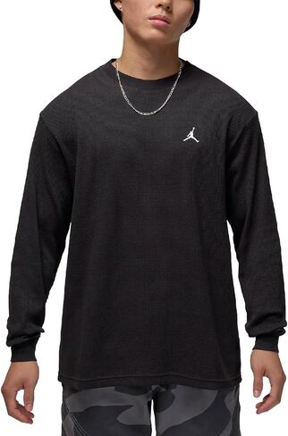 Jordan Essentials Men's Long Sleeved Waffle Top Shirt (US, Alpha, X-Large, Regular, Regular, Standard, Black/Sail) in Saudi Arabia