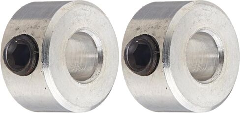 Climax Metals C-018-A طوق لولبي من الألومنيوم، تجويف 3/16 بوصة، القطر الخارجي 7/16 بوصة، عرض 1/4 بوصة، #8-32 × 1/8 بوصة مجموعة برغي in Kuwait