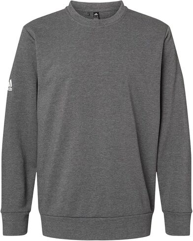 adidas Mens Fleece Crewneck Sweatshirt, XL, Dark Grey Heather in Saudi Arabia