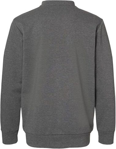 adidas Mens Fleece Crewneck Sweatshirt, XL, Dark Grey Heather in Saudi Arabia