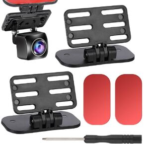 Rear Camera Holder (2 Pcs), Universal Dash Cam Mount Adhesive Back Windshield Backup Camera Mount Adjustable Rearview Cameras Bracket Rear Window Bracket Car Recorder Mirror Cam Reverse Cameras Holder in Kuwait