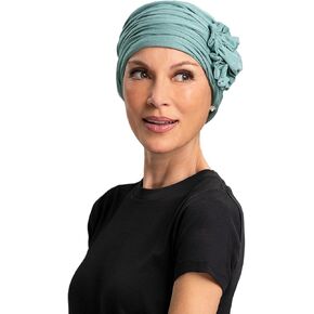 Jon Renau The Blossom Softie Bamboos Turban, One Size, with Lotus Flower on Side in Saudi Arabia