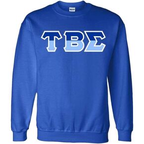 Tau Beta Sigma Two Tone Greek Lettered Crewneck Sweatshirt in Saudi Arabia