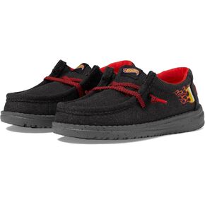 Hey Dude Kids Mens Wally Hot Wheels Black/Multi 5 Medium in Saudi Arabia