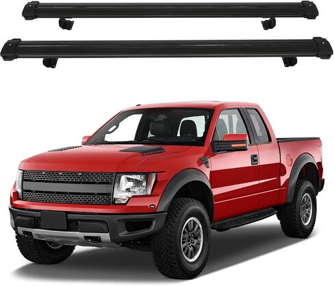 OCPTY Roof Rack Cross Bars Fit for Ford F-150 2015 2016 2017 2018 2019 2020 2021 2022 2023 Cargo Bars for Cargo Carrier Bag Luggage Kayak Canoe Bike Snowboard Skiboard in Saudi Arabia