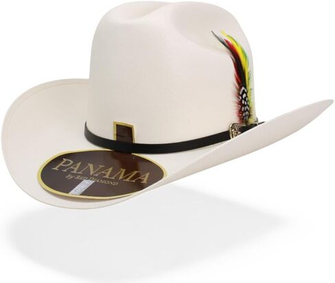 Men's Sombrero Original Panama 1,000X Panther Belico Estilo Sinaloa (Grupo Arriesgado) - Cowboy Straw Hat in Saudi Arabia