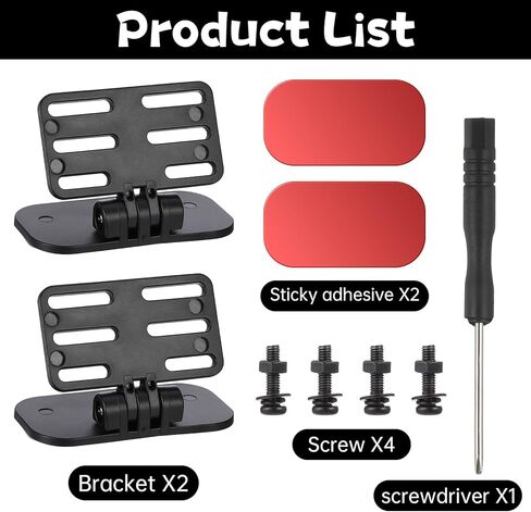 Rear Camera Holder (2 Pcs), Universal Dash Cam Mount Adhesive Back Windshield Backup Camera Mount Adjustable Rearview Cameras Bracket Rear Window Bracket Car Recorder Mirror Cam Reverse Cameras Holder in Kuwait