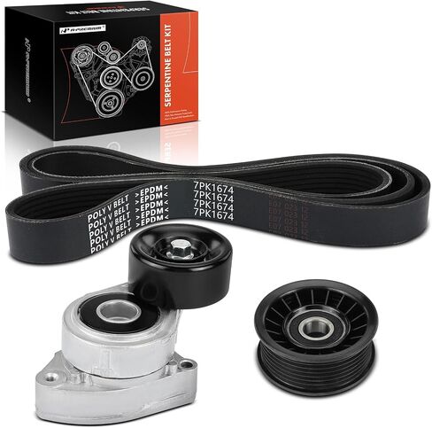 A-Premium Engine Serpentine Belt Drive Kit Compatible with Honda Civic 2006 2007 2008 2009 2010 2011 - DOHC 2.0L in Saudi Arabia