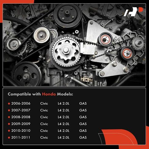 A-Premium Engine Serpentine Belt Drive Kit Compatible with Honda Civic 2006 2007 2008 2009 2010 2011 - DOHC 2.0L in Saudi Arabia