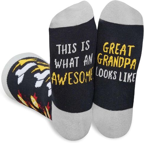 InnoBeta Great Grandpa Gifts, Great Grandfather Presents for Christmas Birthday Father's Day, One Size Crew Socks in Saudi Arabia