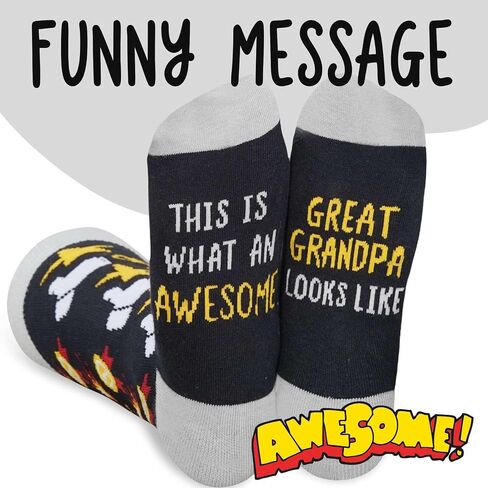 InnoBeta Great Grandpa Gifts, Great Grandfather Presents for Christmas Birthday Father's Day, One Size Crew Socks in Saudi Arabia