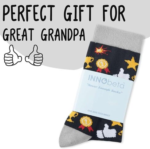 InnoBeta Great Grandpa Gifts, Great Grandfather Presents for Christmas Birthday Father's Day, One Size Crew Socks in Saudi Arabia