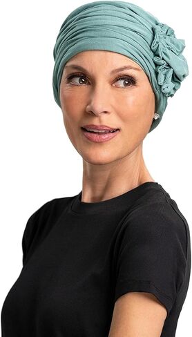 Jon Renau The Blossom Softie Bamboos Turban, One Size, with Lotus Flower on Side in Saudi Arabia
