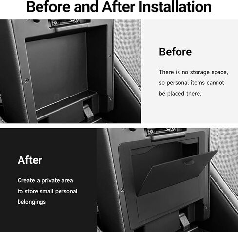 YOJOJOCO Center Console Organizer Compatible with Kia Carnival 2025 2024 2023 2022 Accessories Black ABS Plastic Material Armrest Secondary Storage Box in Kuwait