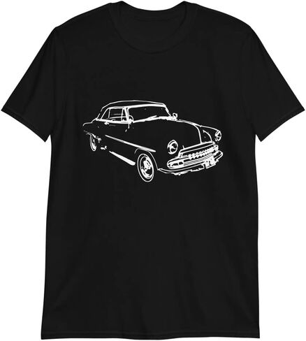 1952 Chevy Convertible Antique Car Collector Cars Short-Sleeve T-Shirt Black in Saudi Arabia