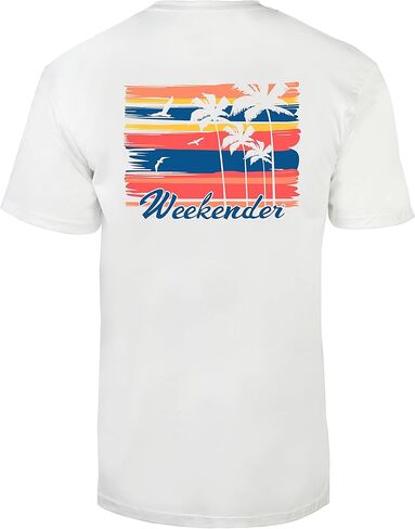 تي شيرت رجالي بأكمام قصيرة بتصميم ساحلي من Weekender in Kuwait