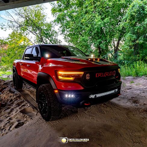 مصابيح LED للسيارات من M&R مع حوامل وأجهزة | ذاكرة الوصول العشوائي فائقة السطوع 1500 ومجموعة مصابيح الضباب TRX LED M&R | سهلة التركيب لموديلات 2019 2020 2021 2022 2023، باللون الأسود in Saudi Arabia