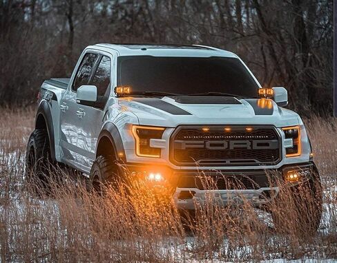 طقم إضاءة بغطاء محرك السيارة الرباعي من M&R متوافق مع 2017 2018 2019 2020 Ford Raptor in Saudi Arabia