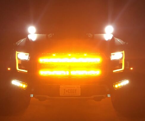 طقم إضاءة بغطاء محرك السيارة الرباعي من M&R متوافق مع 2017 2018 2019 2020 Ford Raptor in Saudi Arabia