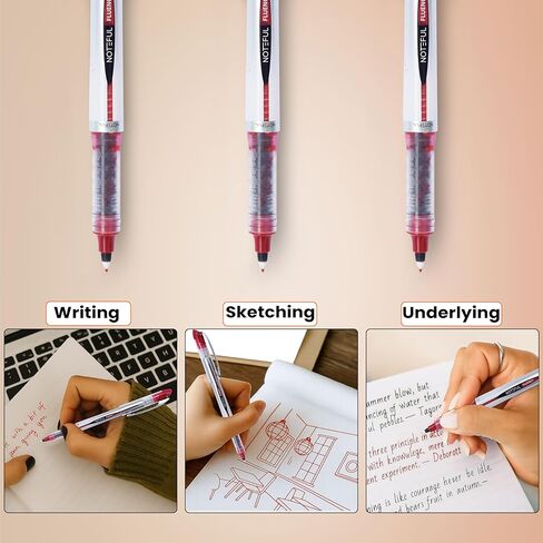 Felt Tip Fluency Pens, Medium Point (0.7mm), Waterproof Black ink, Fast Dry, No Smear No Bleed for Journaling, Note-Taking, Signing & Smooth Writing, 8 Count in Kuwait