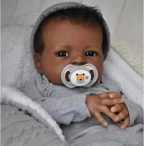 Zero Pam Lifelike Reborn Baby Dolls Boy 20 inch Realistic Baby Doll Soft Silicone Vinyl Full Body Real Looking Reborn Doll Eyes Open wiht Hair for Kids Aged 3+with Bottle & Pacifier in Saudi Arabia