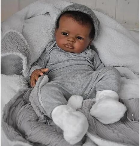 Zero Pam Lifelike Reborn Baby Dolls Boy 20 inch Realistic Baby Doll Soft Silicone Vinyl Full Body Real Looking Reborn Doll Eyes Open wiht Hair for Kids Aged 3+with Bottle & Pacifier in Saudi Arabia