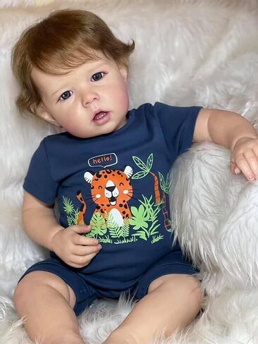 Zero Pam Lifelike Reborn Baby Dolls Boy 20 inch Realistic Baby Doll Soft Silicone Vinyl Full Body Real Looking Reborn Doll Eyes Open wiht Hair for Kids Aged 3+with Bottle & Pacifier in Saudi Arabia