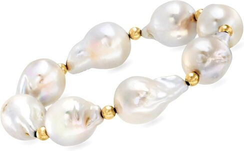 Ross-Simons 13-14mm Cultured Baroque Pearl Stretch Bracelet With 14kt Yellow Gold in Saudi Arabia