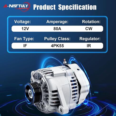 Alternator Replacement for 2000 2001 2002 2003 2004 Toyota Tacoma V6 3.4L, 1999-2002 Toyota 4Runner, 00-02 Toyota Tundra, Car Alternator Replace 27060-65160, 101211-9590, AND0180 in Saudi Arabia