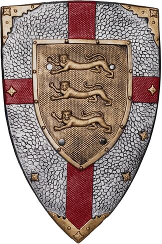 UNDERWRAPS Three Lions Foam Shield - Toy Shield for Men, Medieval Home Decor, Foam Weapons for Halloween, Kids Costume Accessories, Knight Cosplay Prop Shield in Saudi Arabia