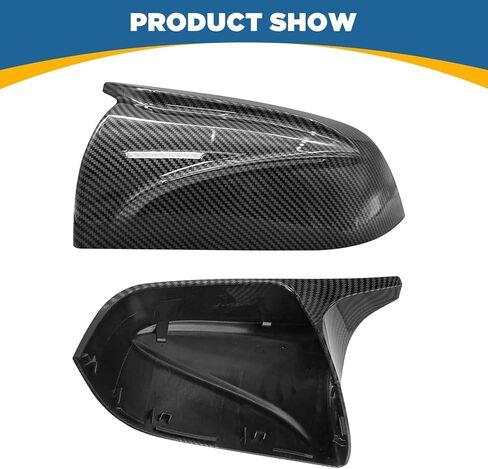 TOPUS Pair Side Mirror Cover Caps Replacement for Tesla Model 3 2018-2024 Ox Horn Style Car Exterior Reversing Rear View Mirror Housing Left & Right Carbon Fiber in Kuwait