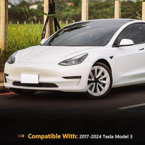 TOPUS Pair Side Mirror Cover Caps Replacement for Tesla Model 3 2018-2024 Ox Horn Style Car Exterior Reversing Rear View Mirror Housing Left & Right Carbon Fiber in Kuwait