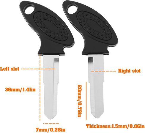 4pcs Key Blank Key Replacement Applicable to GY6 Scooter Moped Motorcycle (Left Slot Right Slot) in Saudi Arabia